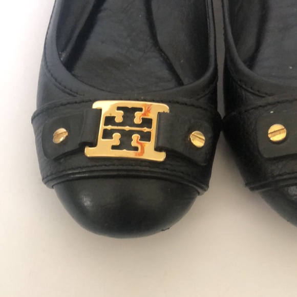 Tory Burch Black Leather Flats & Loafers - Picture 3 of 10